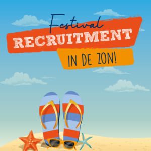 Festival recruitment in de zon